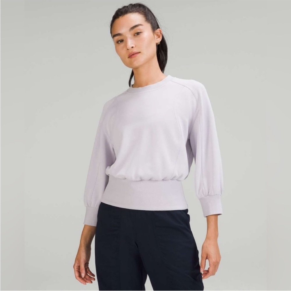 NWT Lululemon Softstreme Ribbed-Hem Pullover in Faint Lavender